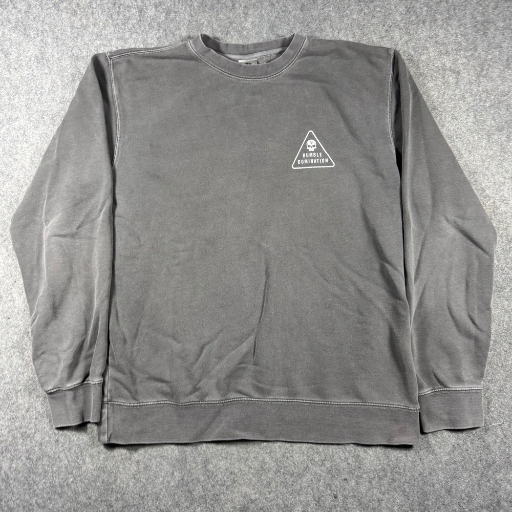 Barbell Brigade Mens Humble Domination Crewneck Sweatshirt Gray Medium Gym